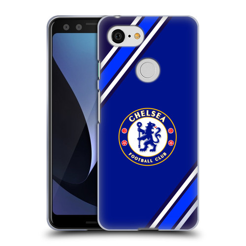 Chelsea Football Club Crest Stripes Soft Gel Case for Google Pixel 3