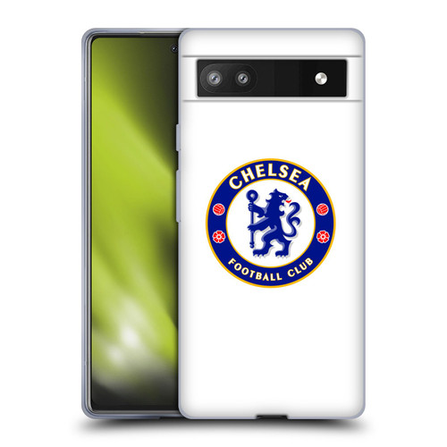 Chelsea Football Club Crest Plain White Soft Gel Case for Google Pixel 6a
