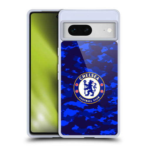 Chelsea Football Club Crest Camouflage Soft Gel Case for Google Pixel 7 Chelsea Football Club Crest Camouflage Soft Gel Case for Google Pixel 7