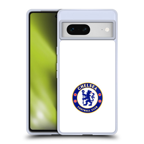 Chelsea Football Club Crest Plain White Soft Gel Case for Google Pixel 7