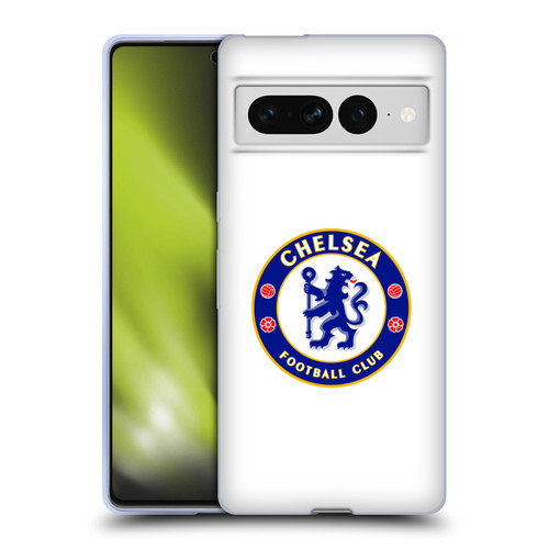 Chelsea Football Club Crest Plain White Soft Gel Case for Google Pixel 7 Pro