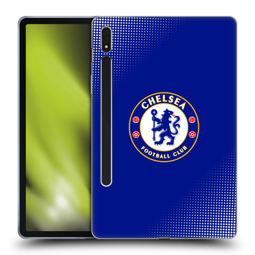 Chelsea Football Club Crest Halftone Soft Gel Case for Samsung Galaxy Tab S8