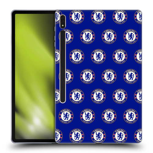 Chelsea Football Club Crest Pattern Soft Gel Case for Samsung Galaxy Tab S8 Plus