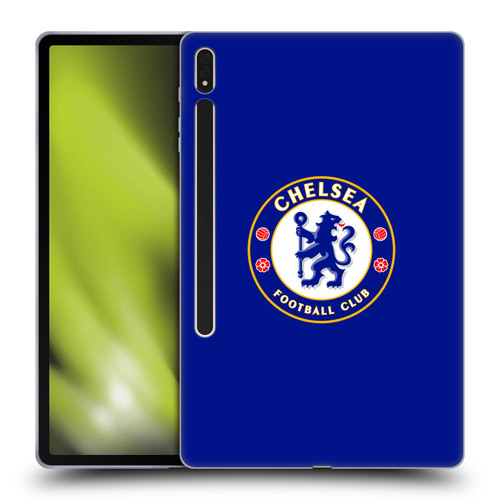 Chelsea Football Club Crest Plain Blue Soft Gel Case for Samsung Galaxy Tab S8 Plus