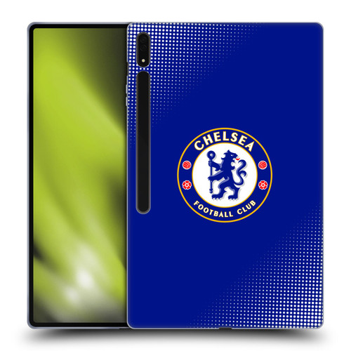 Chelsea Football Club Crest Halftone Soft Gel Case for Samsung Galaxy Tab S8 Ultra