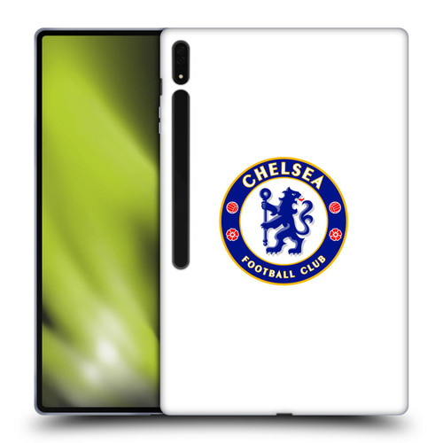 Chelsea Football Club Crest Plain White Soft Gel Case for Samsung Galaxy Tab S8 Ultra