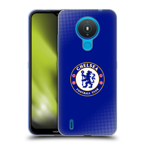 Chelsea Football Club Crest Halftone Soft Gel Case for Nokia 1.4