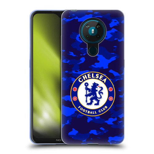 Chelsea Football Club Crest Camouflage Soft Gel Case for Nokia 5.3