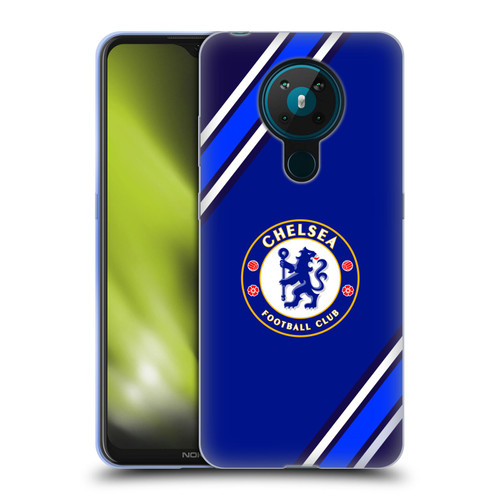 Chelsea Football Club Crest Stripes Soft Gel Case for Nokia 5.3