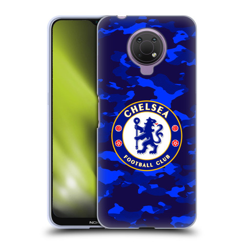Chelsea Football Club Crest Camouflage Soft Gel Case for Nokia G10