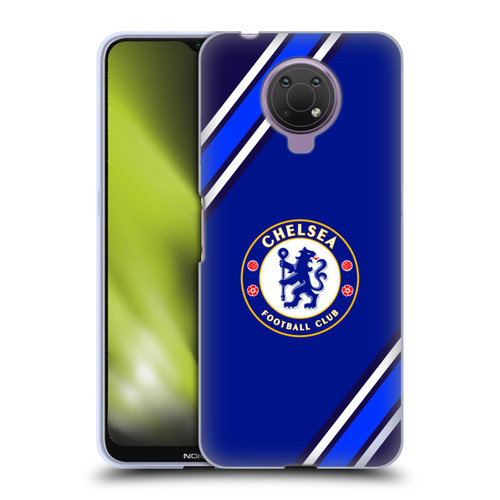 Chelsea Football Club Crest Stripes Soft Gel Case for Nokia G10