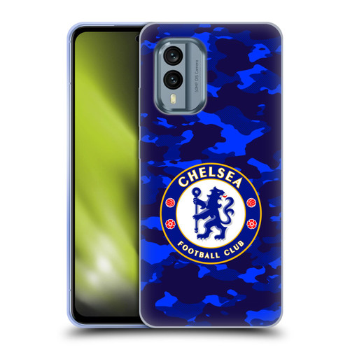 Chelsea Football Club Crest Camouflage Soft Gel Case for Nokia X30
