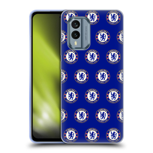 Chelsea Football Club Crest Pattern Soft Gel Case for Nokia X30
