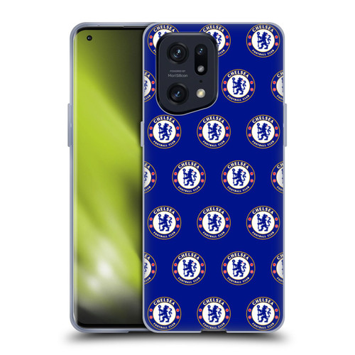 Chelsea Football Club Crest Pattern Soft Gel Case for OPPO Find X5 Pro