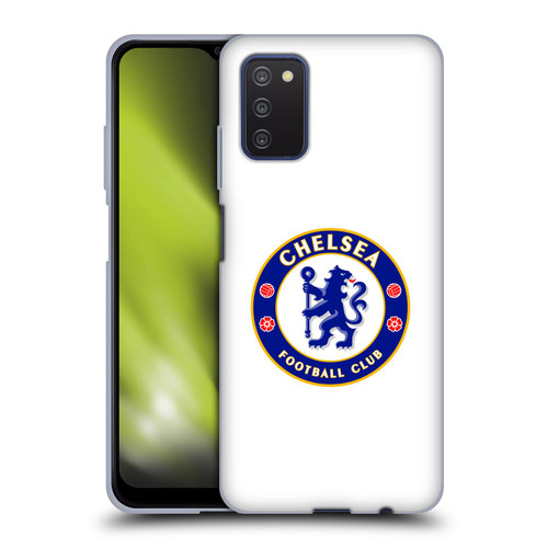 Chelsea Football Club Crest Plain White Soft Gel Case for Samsung Galaxy A03s (2021)
