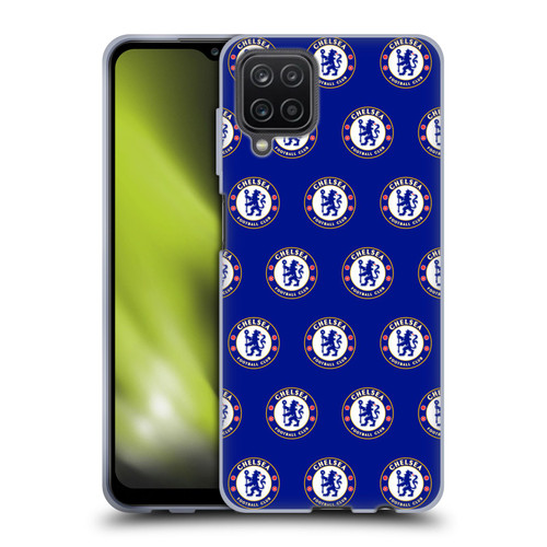 Chelsea Football Club Crest Pattern Soft Gel Case for Samsung Galaxy A12 (2020)