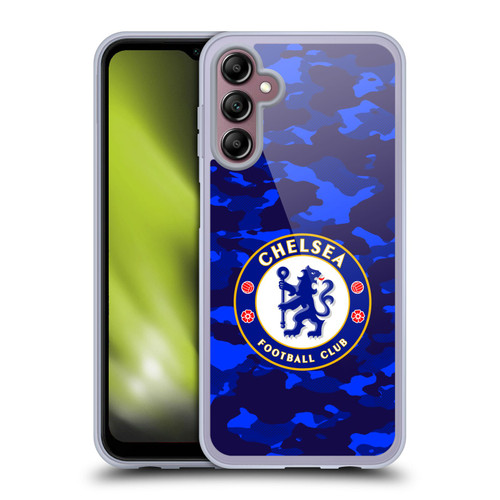 Chelsea Football Club Crest Camouflage Soft Gel Case for Samsung Galaxy A14 5G