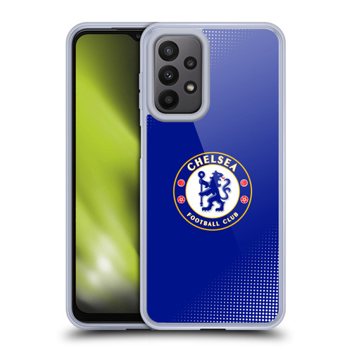 Chelsea Football Club Crest Halftone Soft Gel Case for Samsung Galaxy A23 / 5G (2022)