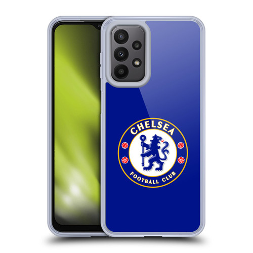 Chelsea Football Club Crest Plain Blue Soft Gel Case for Samsung Galaxy A23 / 5G (2022)