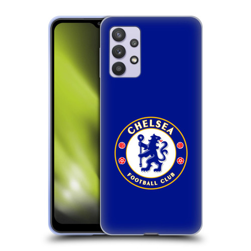 Chelsea Football Club Crest Plain Blue Soft Gel Case for Samsung Galaxy A32 5G / M32 5G (2021)