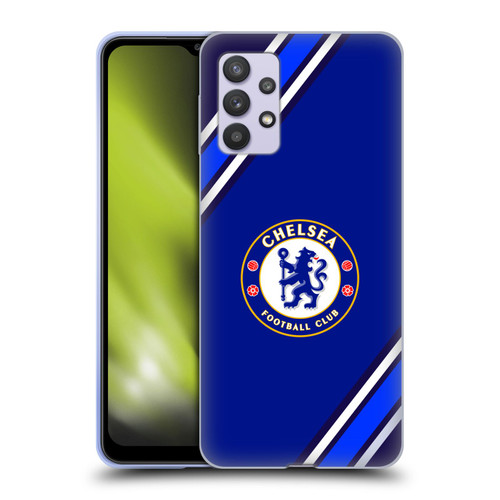 Chelsea Football Club Crest Stripes Soft Gel Case for Samsung Galaxy A32 5G / M32 5G (2021)