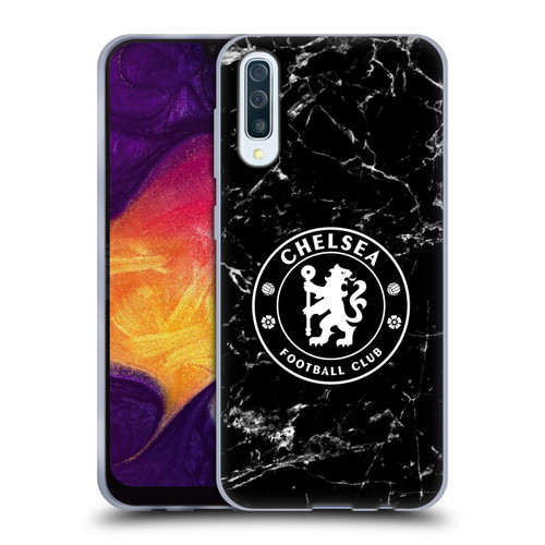 Chelsea Football Club Crest Black Marble Soft Gel Case for Samsung Galaxy A50/A30s (2019)