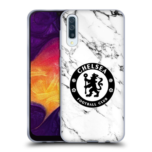 Chelsea Football Club Crest White Marble Soft Gel Case for Samsung Galaxy A50/A30s (2019)