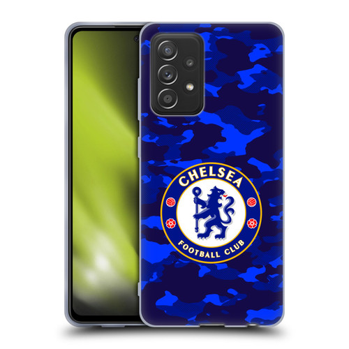 Chelsea Football Club Crest Camouflage Soft Gel Case for Samsung Galaxy A52 / A52s / 5G (2021)