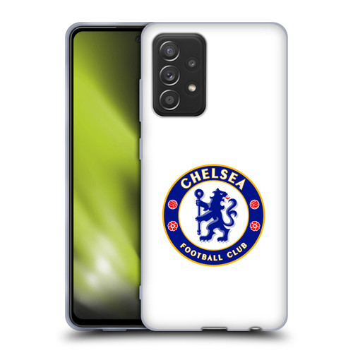 Chelsea Football Club Crest Plain White Soft Gel Case for Samsung Galaxy A52 / A52s / 5G (2021)