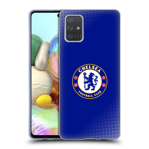 Chelsea Football Club Crest Halftone Soft Gel Case for Samsung Galaxy A71 (2019)