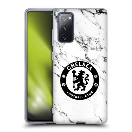 Chelsea Football Club Crest White Marble Soft Gel Case for Samsung Galaxy S20 FE / 5G