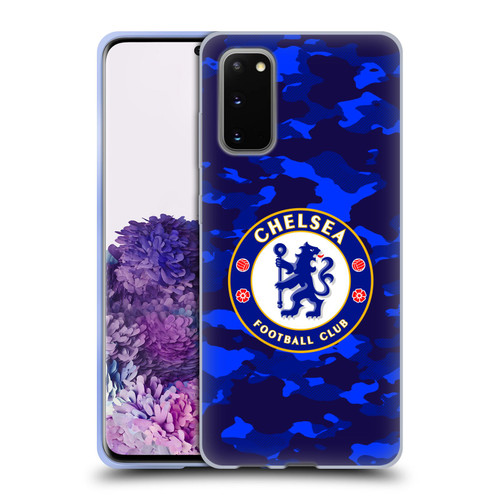 Chelsea Football Club Crest Camouflage Soft Gel Case for Samsung Galaxy S20 / S20 5G