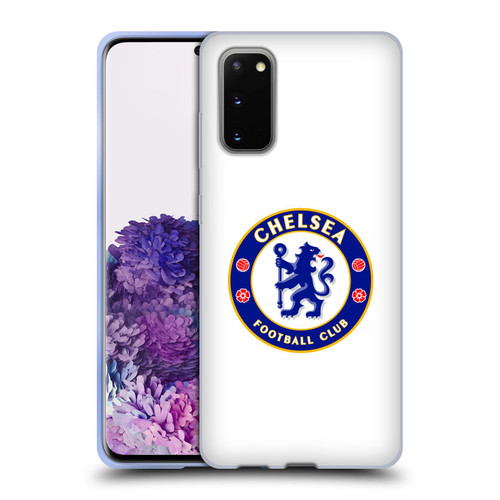 Chelsea Football Club Crest Plain White Soft Gel Case for Samsung Galaxy S20 / S20 5G