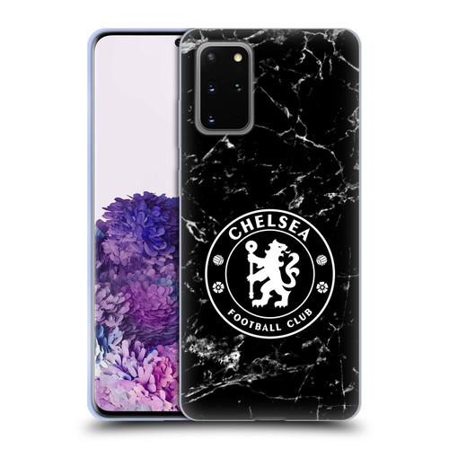 Chelsea Football Club Crest Black Marble Soft Gel Case for Samsung Galaxy S20+ / S20+ 5G