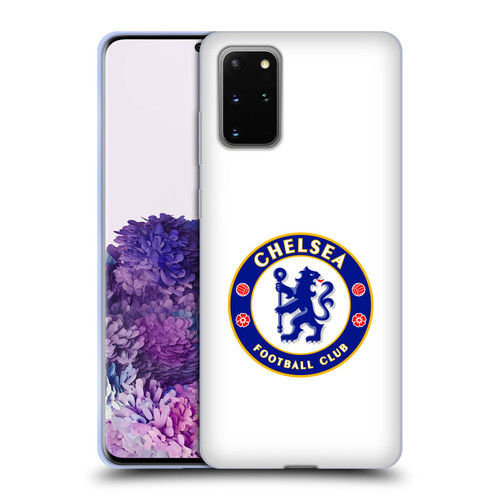 Chelsea Football Club Crest Plain White Soft Gel Case for Samsung Galaxy S20+ / S20+ 5G