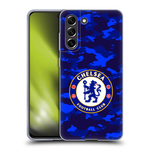 Chelsea Football Club Crest Camouflage Soft Gel Case for Samsung Galaxy S21 FE 5G