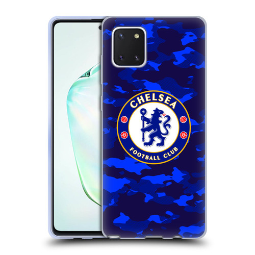 Chelsea Football Club Crest Camouflage Soft Gel Case for Samsung Galaxy Note10 Lite