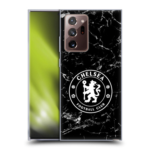 Chelsea Football Club Crest Black Marble Soft Gel Case for Samsung Galaxy Note20 Ultra / 5G