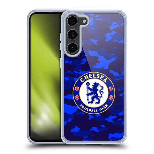 Chelsea Football Club Crest Camouflage Soft Gel Case for Samsung Galaxy S23+ 5G