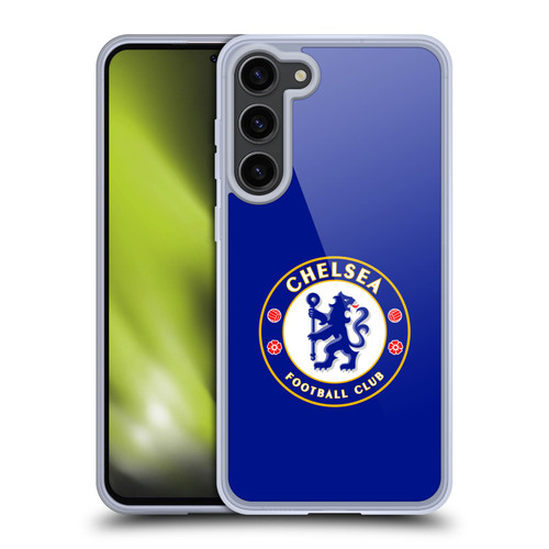 Chelsea Football Club Crest Plain Blue Soft Gel Case for Samsung Galaxy S23+ 5G