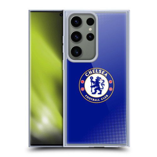 Chelsea Football Club Crest Halftone Soft Gel Case for Samsung Galaxy S23 Ultra 5G
