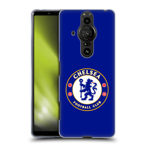 Chelsea Football Club Crest Plain Blue Soft Gel Case for Sony Xperia Pro-I