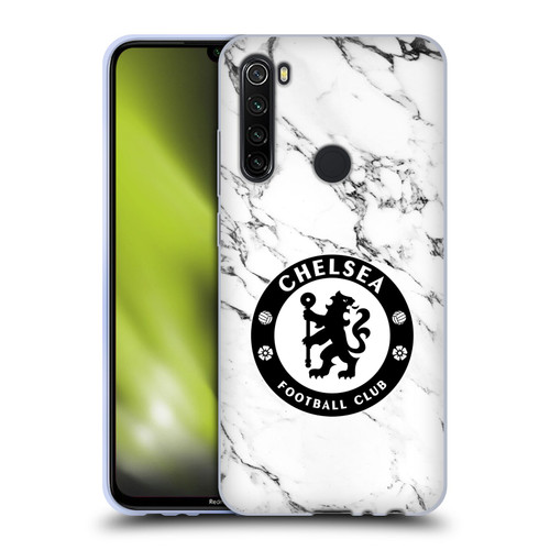 Chelsea Football Club Crest White Marble Soft Gel Case for Xiaomi Redmi Note 8T