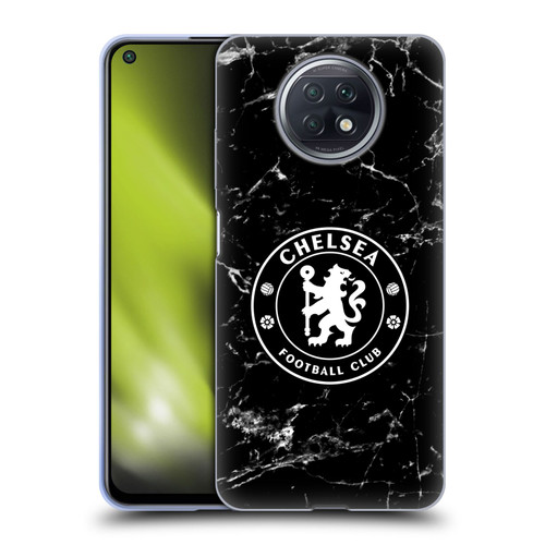 Chelsea Football Club Crest Black Marble Soft Gel Case for Xiaomi Redmi Note 9T 5G