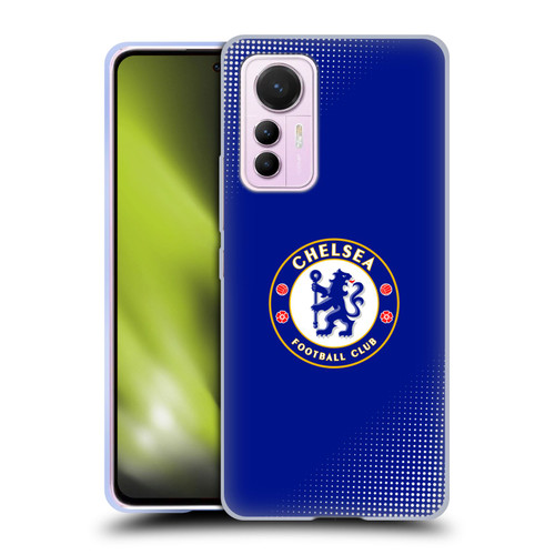 Chelsea Football Club Crest Halftone Soft Gel Case for Xiaomi 12 Lite