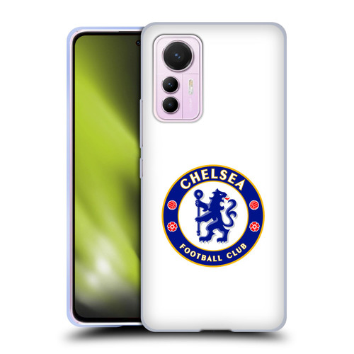 Chelsea Football Club Crest Plain White Soft Gel Case for Xiaomi 12 Lite