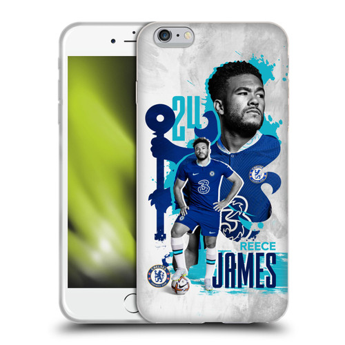 Chelsea Football Club 2022/23 First Team Reece James Soft Gel Case for Apple iPhone 6 Plus / iPhone 6s Plus