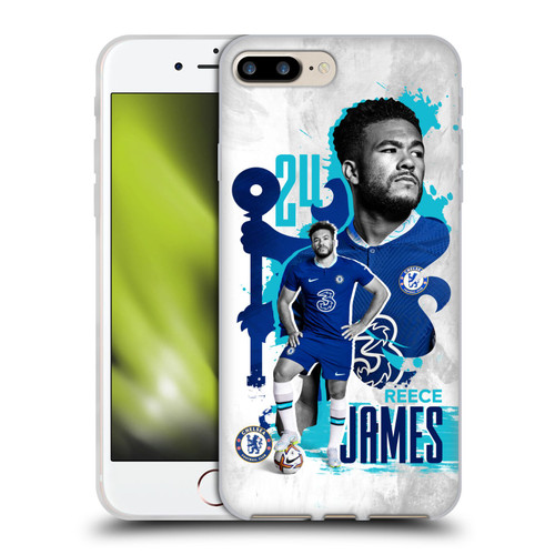 Chelsea Football Club 2022/23 First Team Reece James Soft Gel Case for Apple iPhone 7 Plus / iPhone 8 Plus