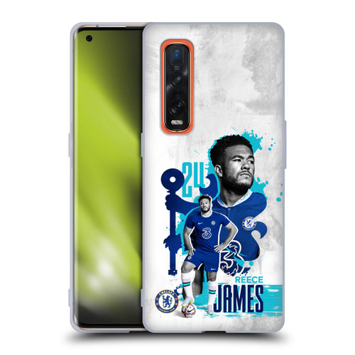Chelsea Football Club 2022/23 First Team Reece James Soft Gel Case for OPPO Find X2 Pro 5G