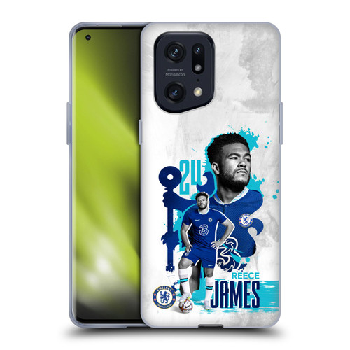 Chelsea Football Club 2022/23 First Team Reece James Soft Gel Case for OPPO Find X5 Pro